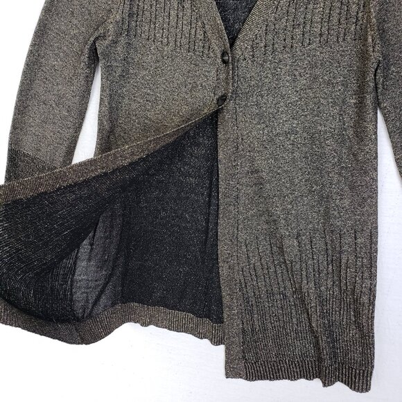 Elegantissimo Firenze Longline Cardigan Duster Metallic Knit size L Lagenlook - Picture 7 of 10